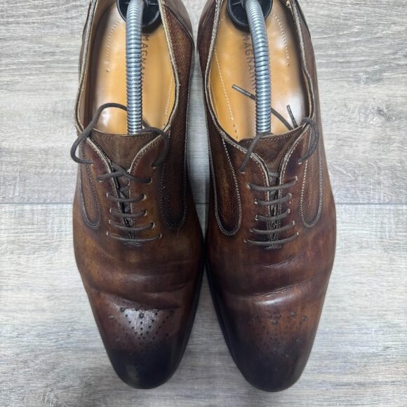 Magnanni Laredo Brown Leather Oxford Shoes Men\'s Size 9 main image 5